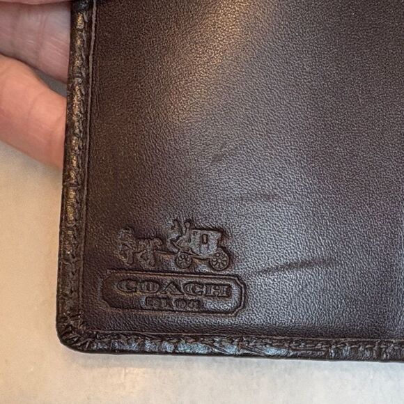 Coach Wallet Y2K Jacquard Signature Logo Canvas Snap Closure Compact Wallet - Picture 14 of 16